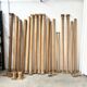 Set of columns and half-columns in solid oak.