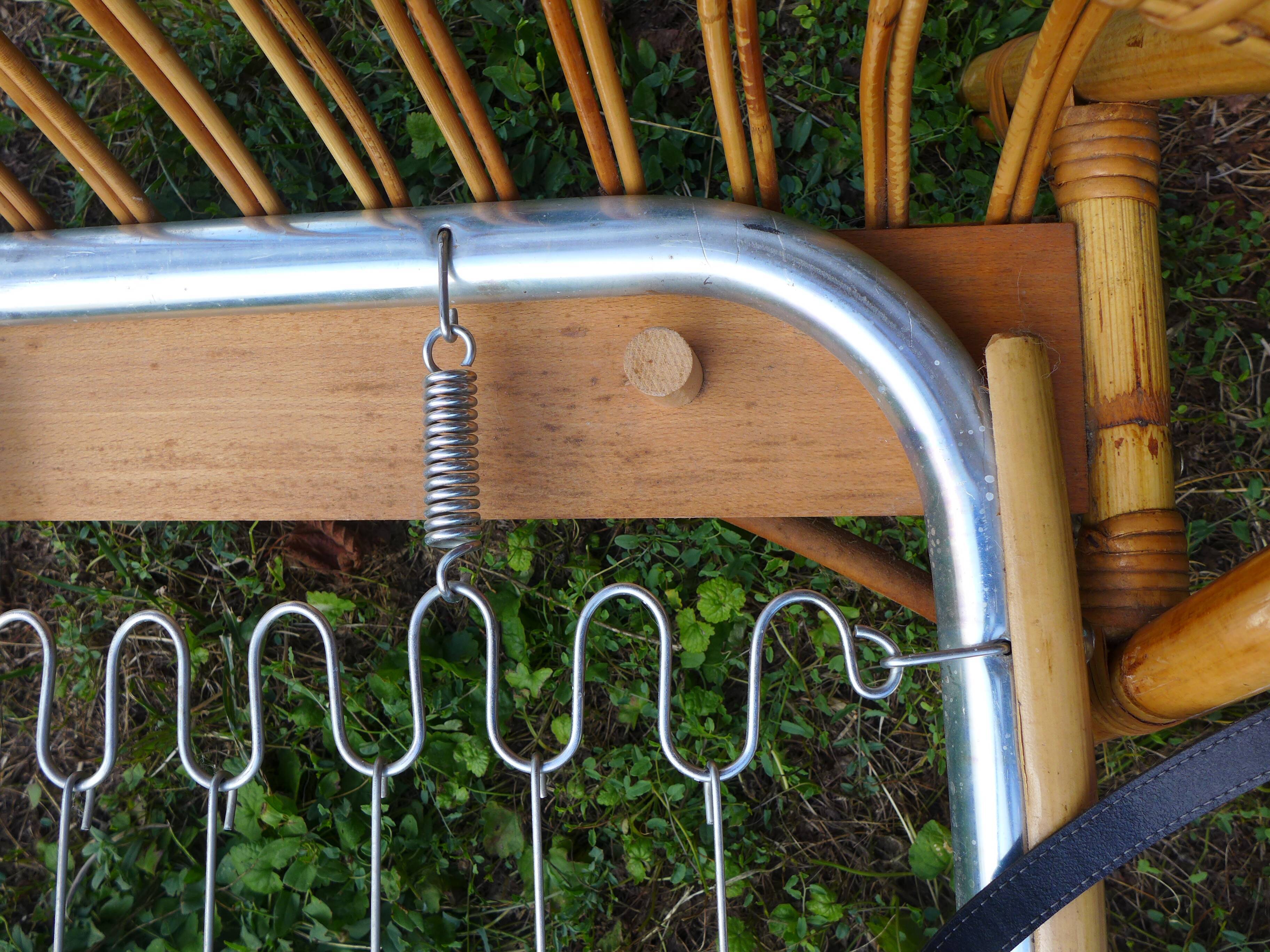 Vintage rattan bed 90X190