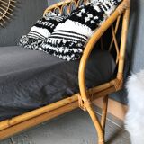 Vintage rattan bed