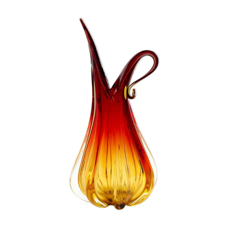 Mid-century murano art glass pitcher, italy, 1960s