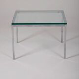 Knoll metal and glass coffee table