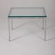 Table basse en métal et verre Knoll