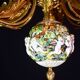 Manila, large size 12 light Italian vintage ceramic chandelier, 1960