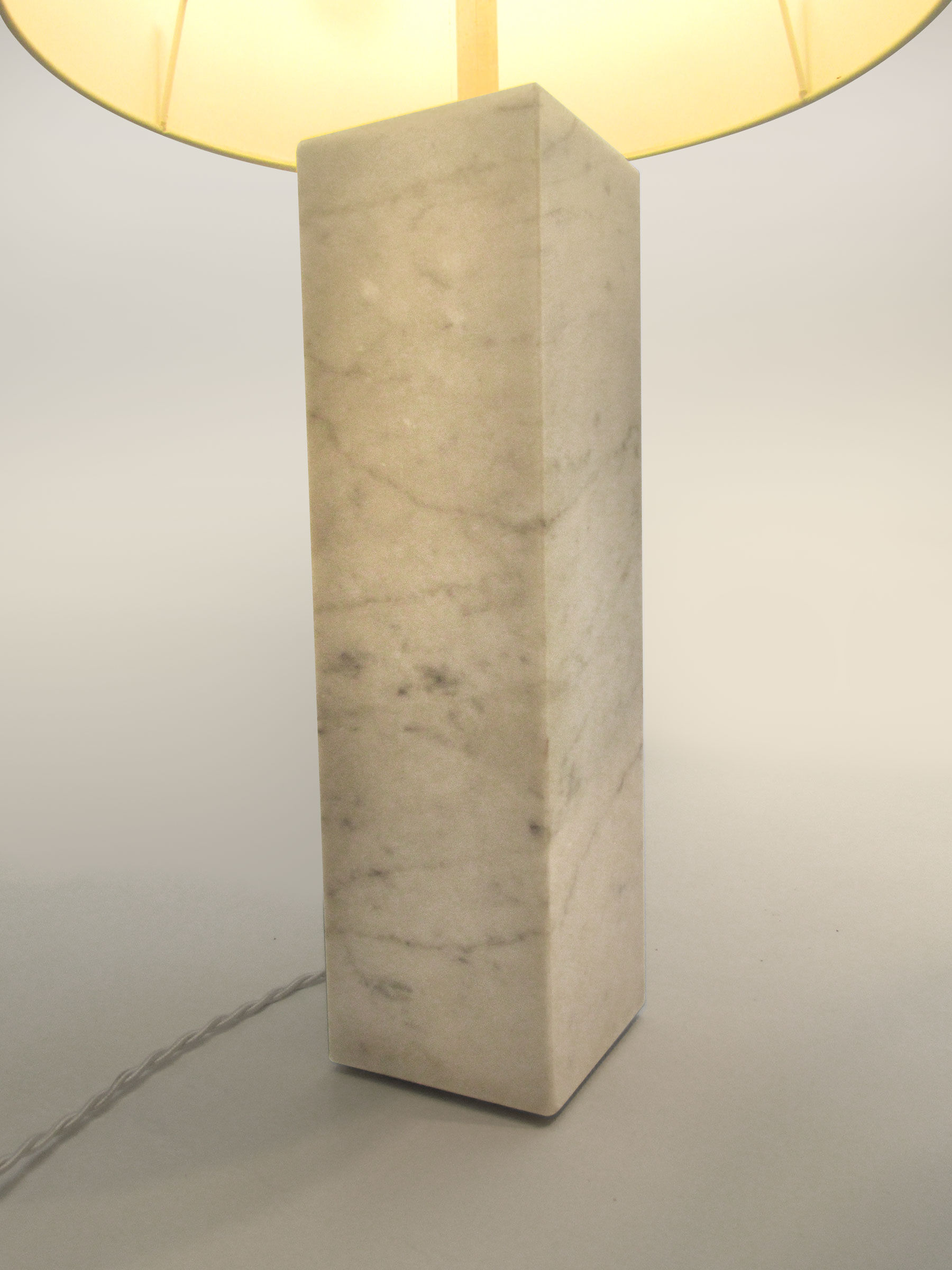 Table lamp carrara marble kovacs usa