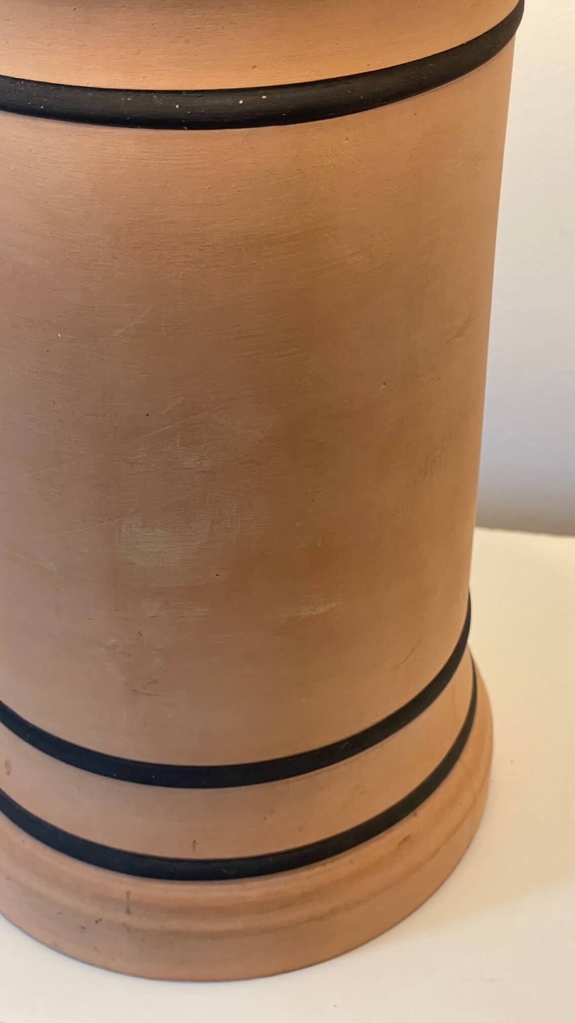 Lampe terracotta façon chanel vintage