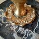 Table lamp with brass candle holder and marble base