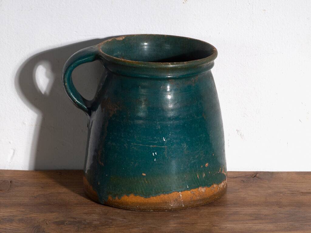 Pot ancien en céramique populaire vernissée – Europe centrale, vers 1930