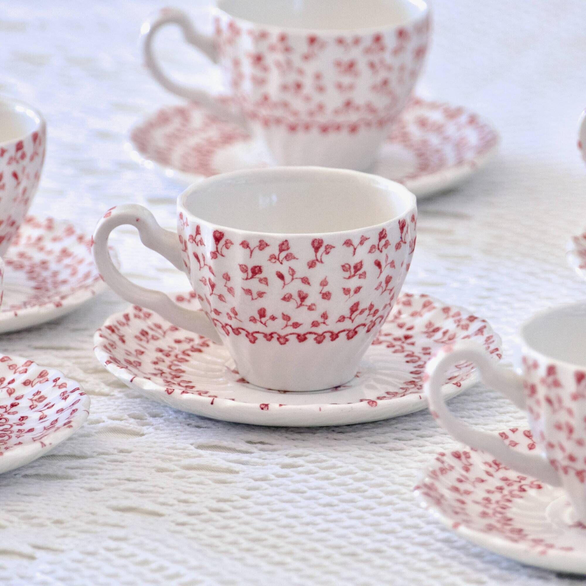 Johnson & Bros "Rose Bouquet" Antique Porcelain Coffee Set