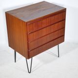 Buffet d'Erich Stratmann, tiroirs en teck, armoire en épingle à cheveux, années 1960