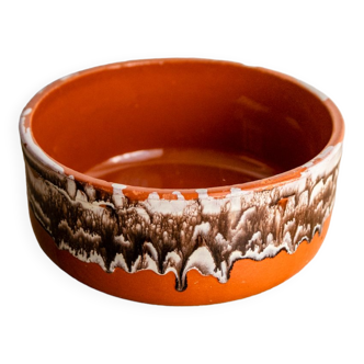 Enamelled terracotta salad bowl
