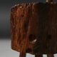 Tabouret en chêne fait main rustique, France, 19ème siècle