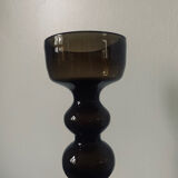 Black smoked glass vase