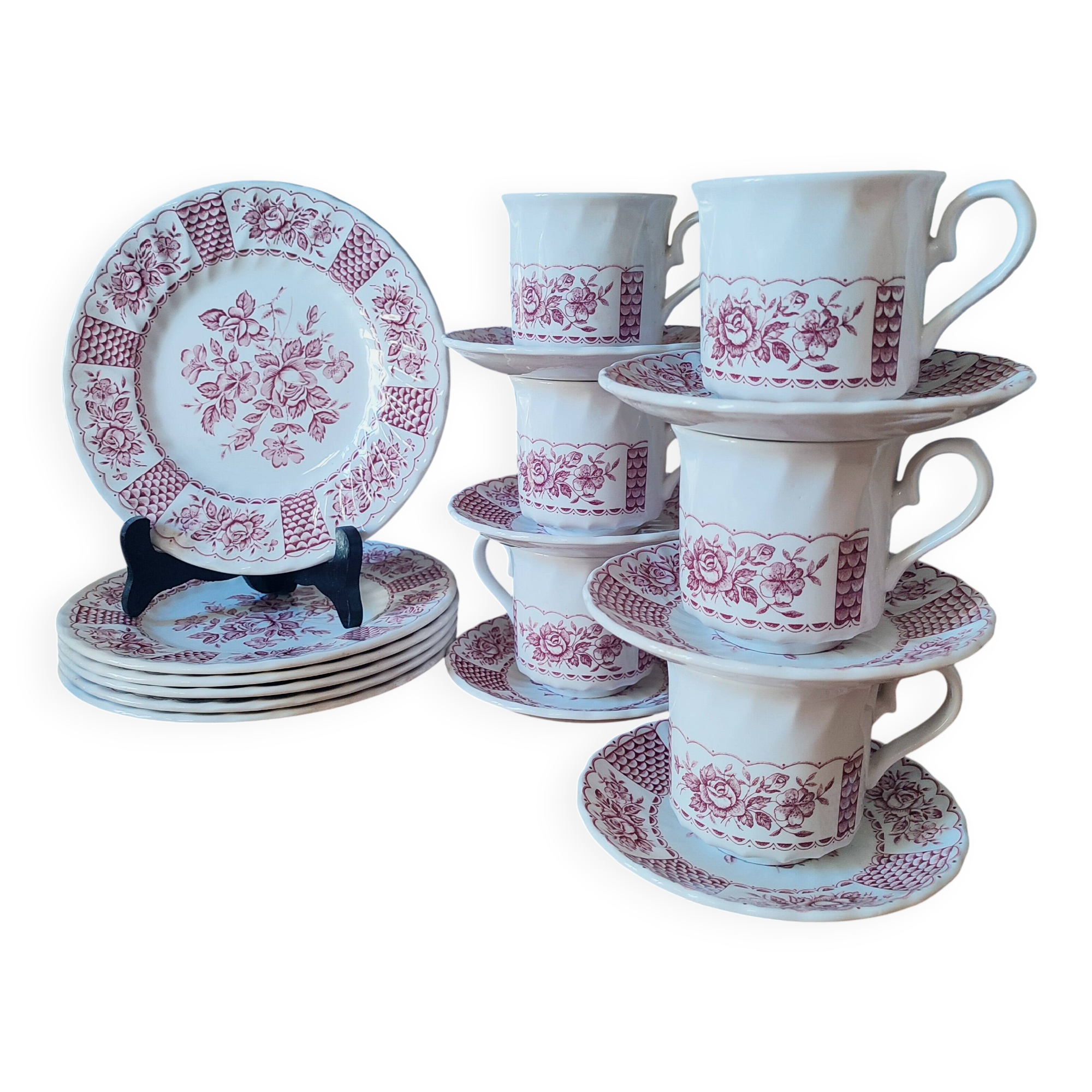 Churchill 24-piece earthenware dessert service, the Georgian collection