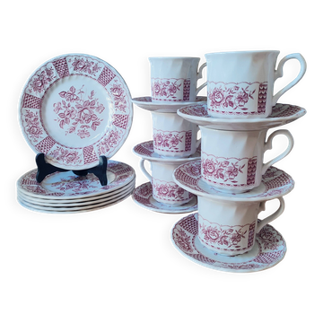 Service à dessert 24 pièces en faience Churchill, the georgian collection
