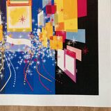 "Fly Twa New York" print by artist David Klein, California, 1960
