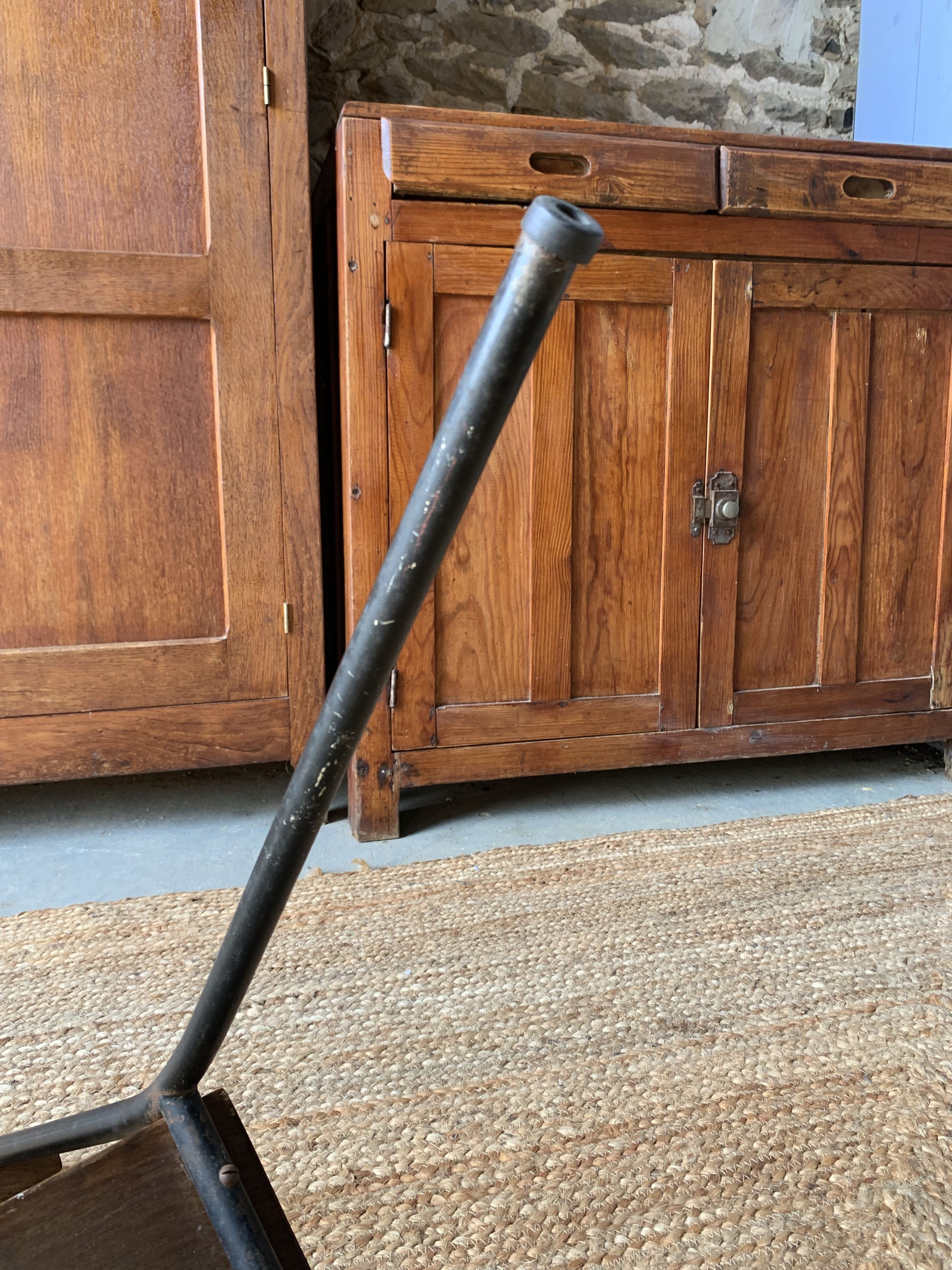 Wooden and metal school chair