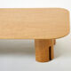 Very large coffee table maple brass Giovanni Offredi Saporiti 1980