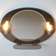 Space age smoked glass illuminated mirror, Italy 1970