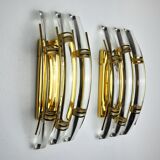 Paired of Venini wall lamps, Murano glass, Italy, 1970