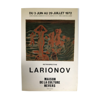 Original Larionov Retrospective Poster 1972 Nevers