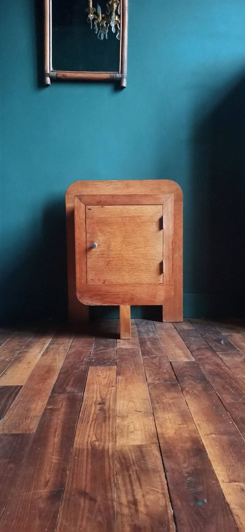 Vintage solid wood bedside table/wooden box/wooden storage unit