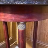 Empire accccajou pedestal table, marble top