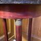 Empire accccajou pedestal table, marble top