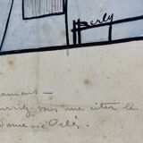 Pair of old cartoons Presse signed Dandurand and Berly
