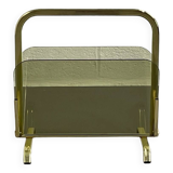 Magazine holder in brass and glass