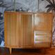 Commode penderie secrétaire en rotin vintage