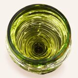 'Tamtam Honey' vase in crystal and green glass - Sem Schanzer (as l'Anverre
