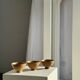 Set of 3 vintage mini bowls on foot, stoneware on pedestal H9 D10.