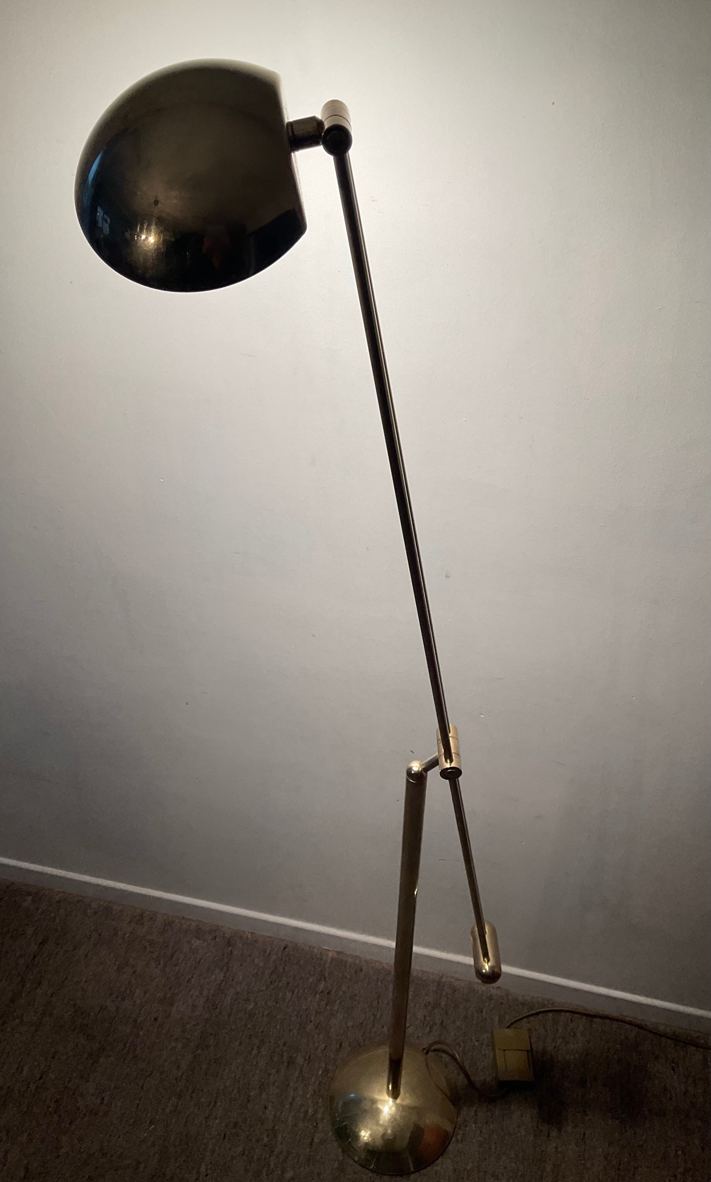 Brass reading lamp 70s