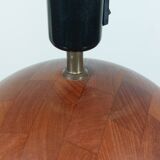 Pair of vintage mid century teak table lamps Kirk Copenhagen