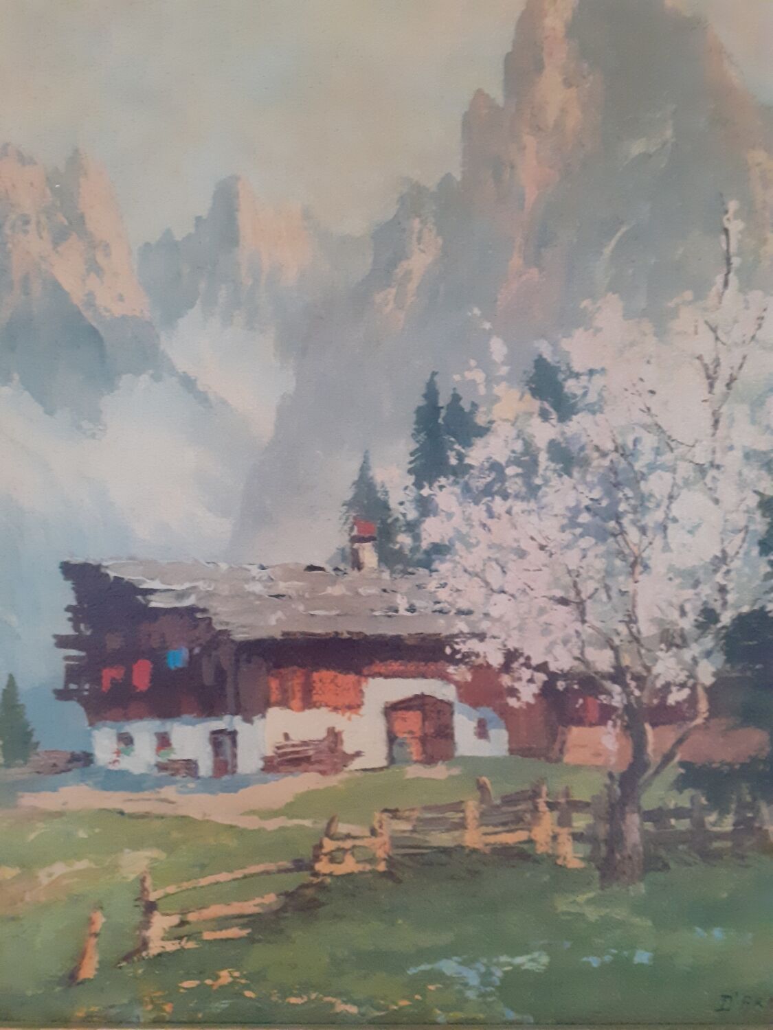 Tableau paysage de montagne