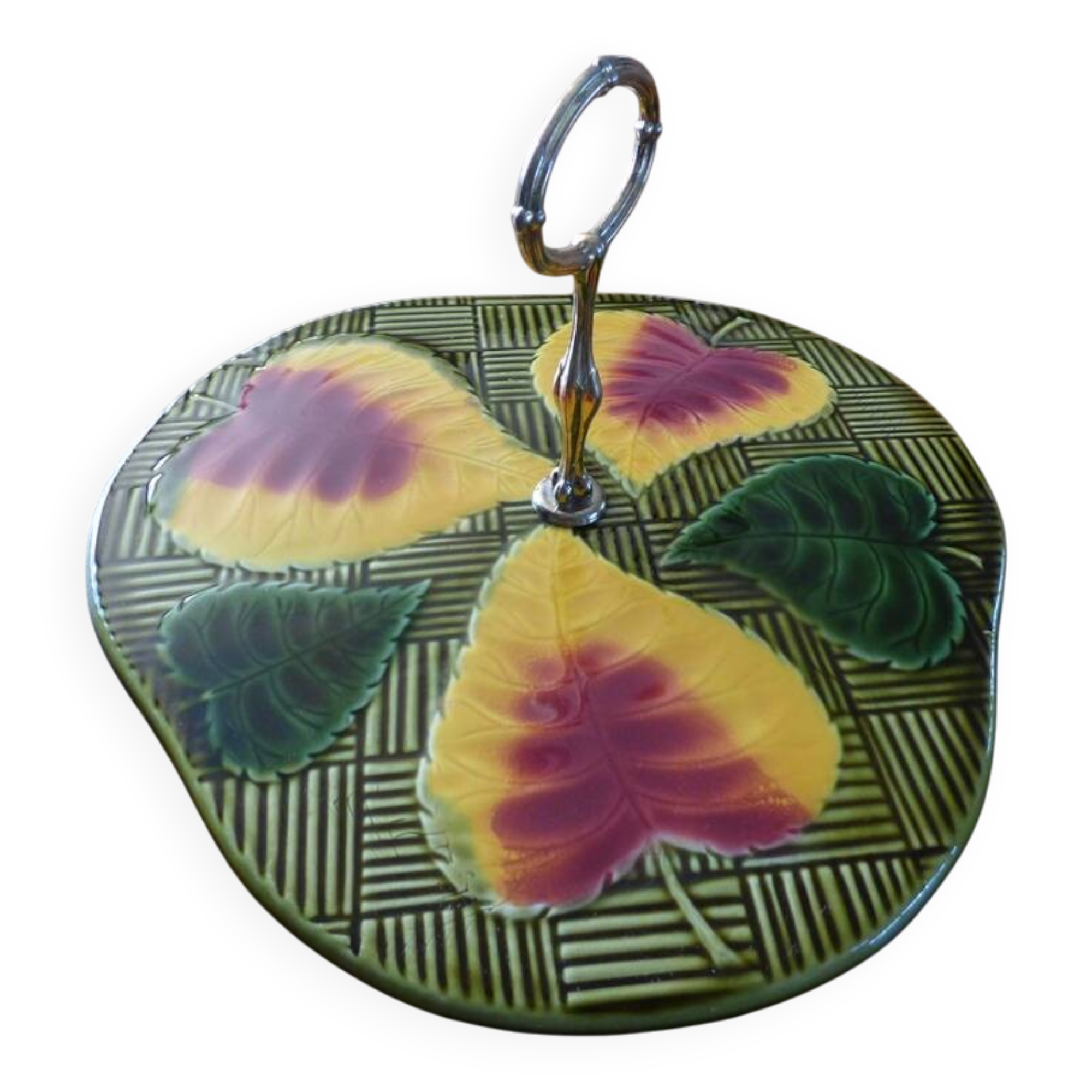 Sarreguemine brand cheese board no. 6143 in the shape of a pear