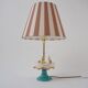 Vintage Florentine ceramic table lamp from the 1950s by MAF, Italian.