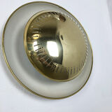 Set of two modernist brass metal sconces wall light, italy, 1950s