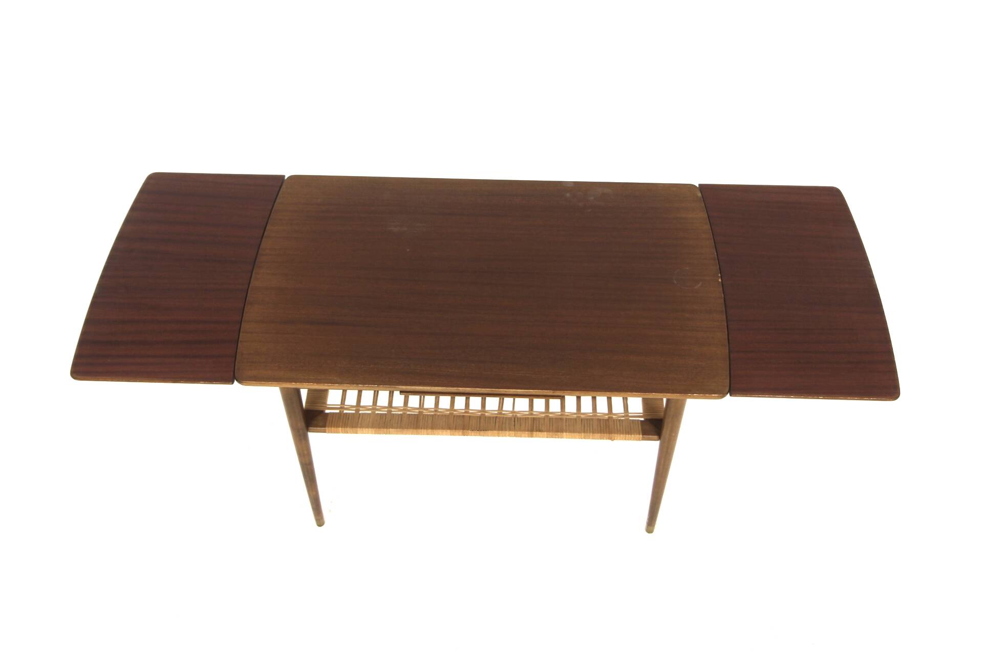 Scandinavian extendable mahogany coffee table, Sweden, 1950s