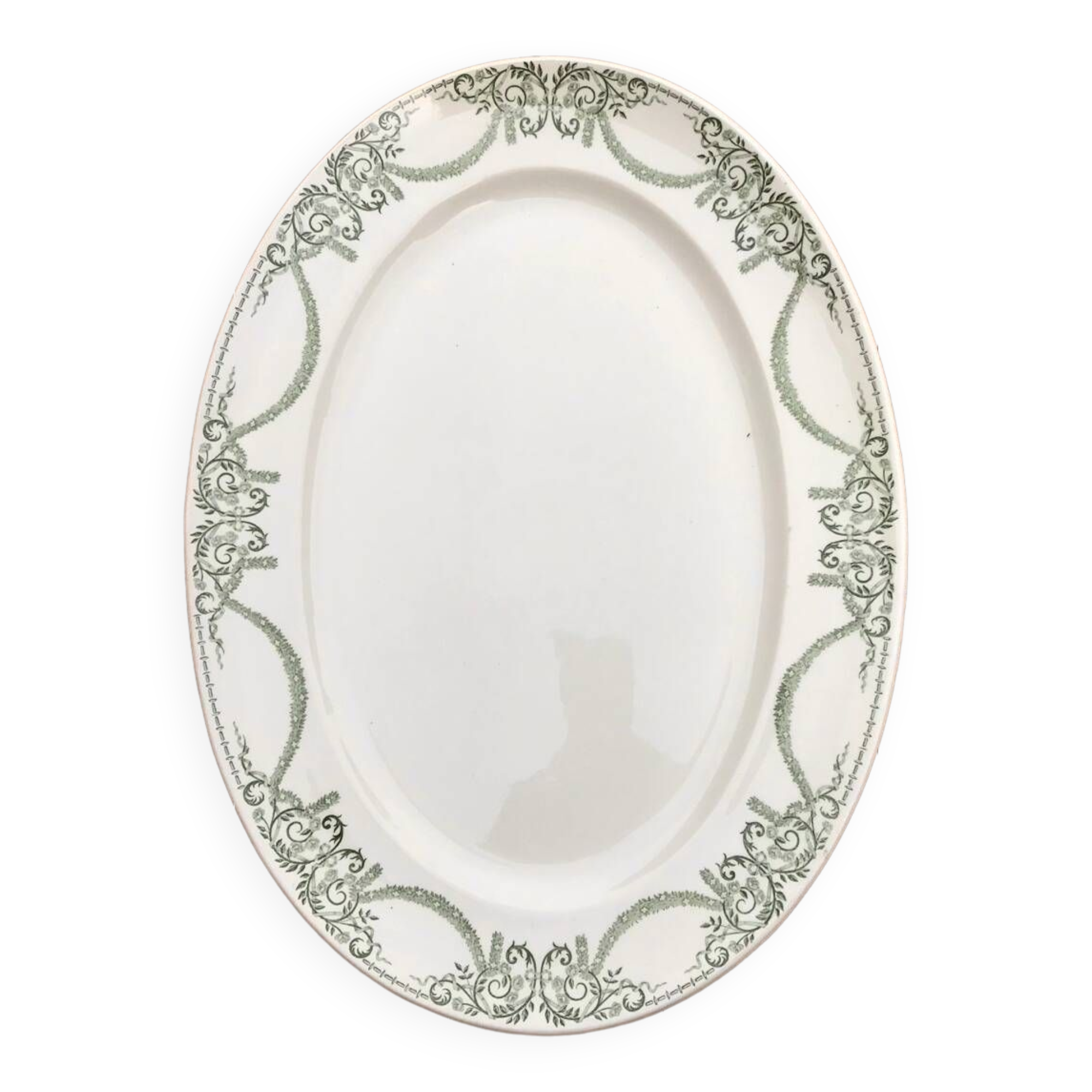 Oval serving dish Creil et Montereau Labrador Napoleon