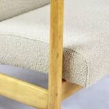 Beige tulle armchair, 1970s (gfm-142)