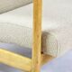 Beige tulle armchair, 1970s (gfm-142)
