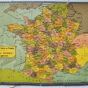 Patience game puzzle France by department Saussine antique