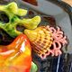 Large Vallauris slip dish 57x25 cm lobster fish