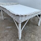 White Rattan Breakfast Tray