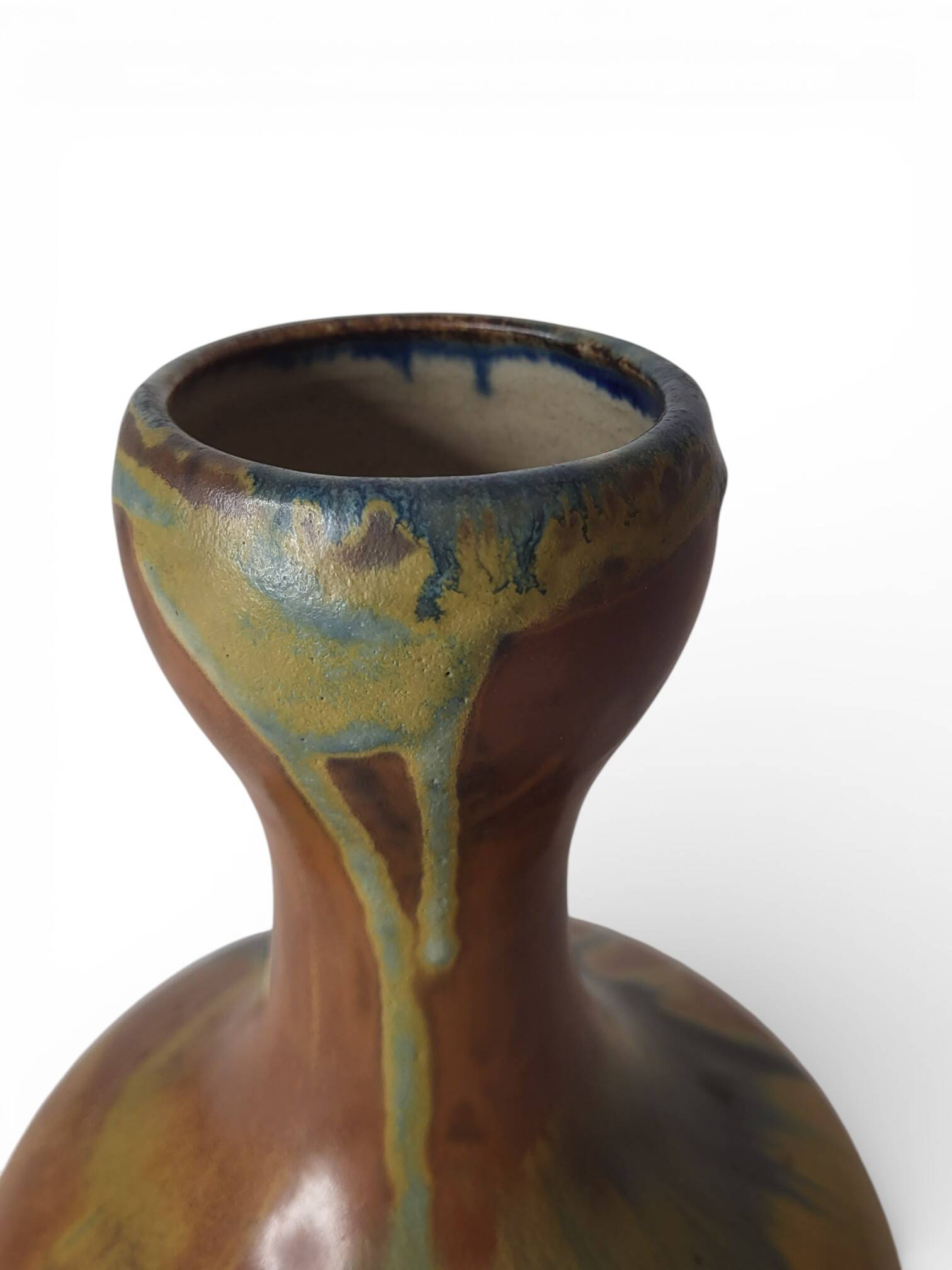 Stoneware vase from Puisaye signed by Alfred Lebret (1871-1955)