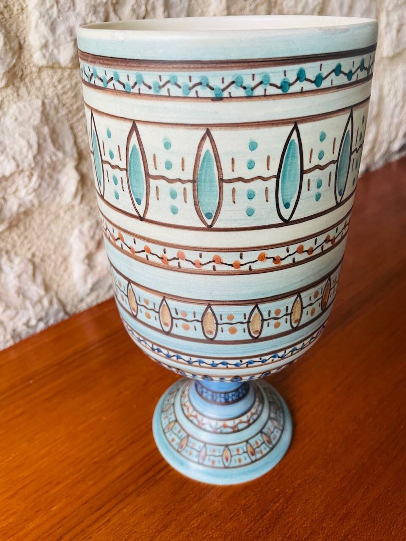 Mid-century ceramic vase by Louis Bacculini, Vallauris, 1950s/60s