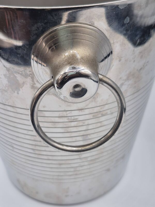 Seau à champagne vintage Létang Rémy en inox 18/10, France
