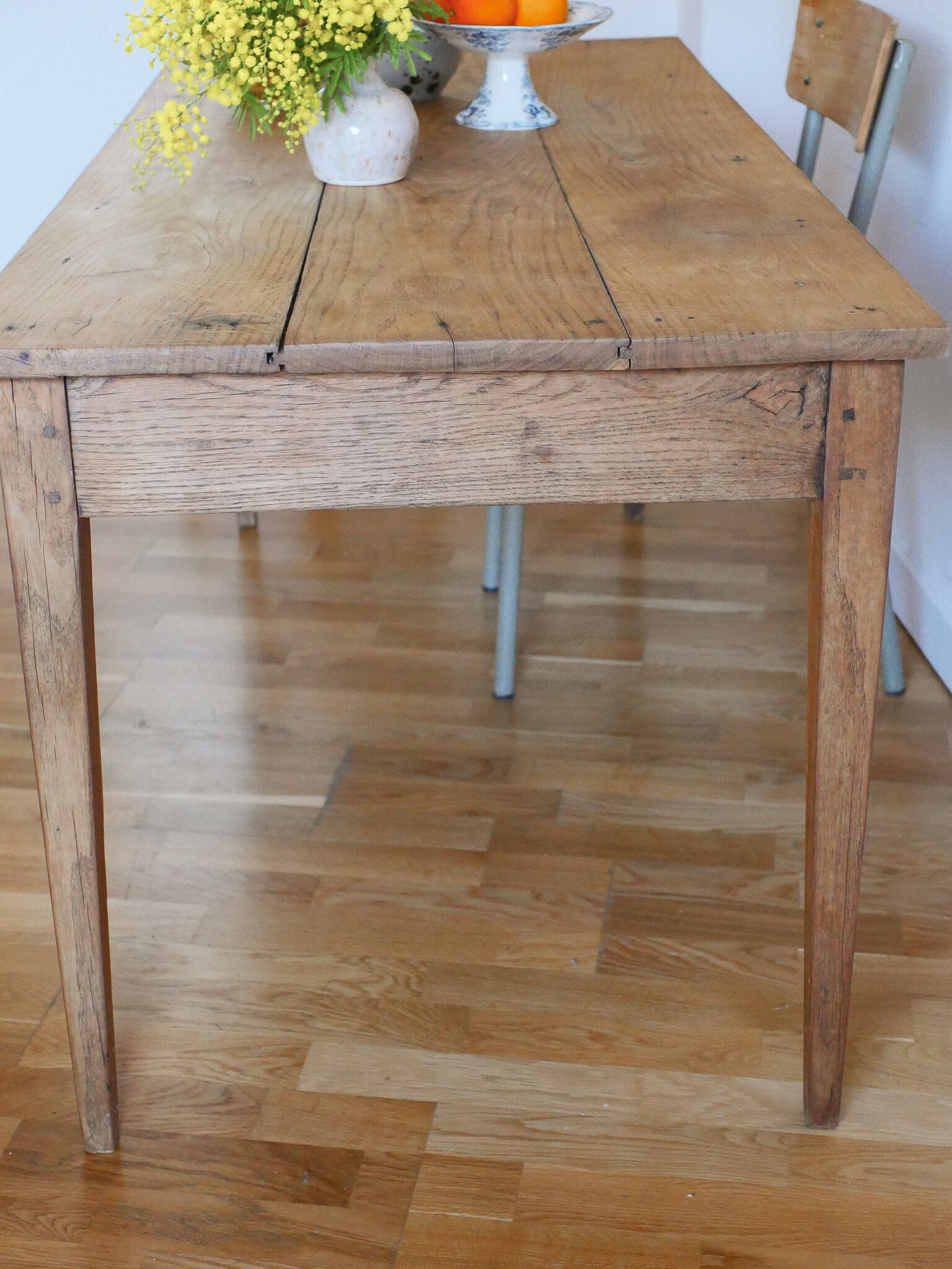 Solid oak farmhouse table