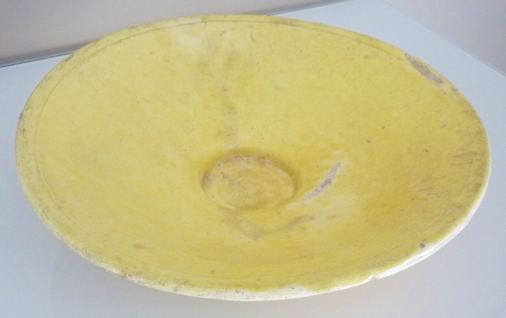 Dish, old omelette turn, nineteenth, glazed terracotta, south of the France